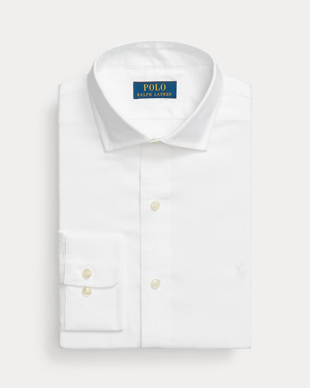 Camisa con textura Ralph Lauren Custom Fit: Blanca – imagen lifestyle