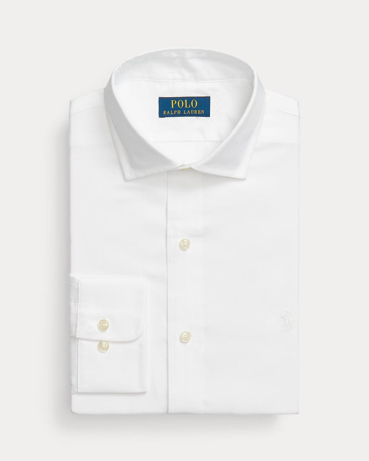 Camisa con textura Ralph Lauren Custom Fit: Blanca – imagen lifestyle