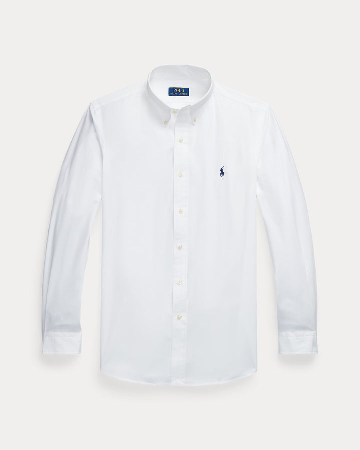 Camisa de popelín elástico Ralph Lauren Custom Fit: Blanca – imagen lifestyle