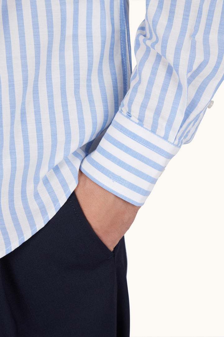 Paul &amp; Shark Soffio Oxford-Hemd aus Baumwolle mit: Blau/Weiß – alternative Ansicht