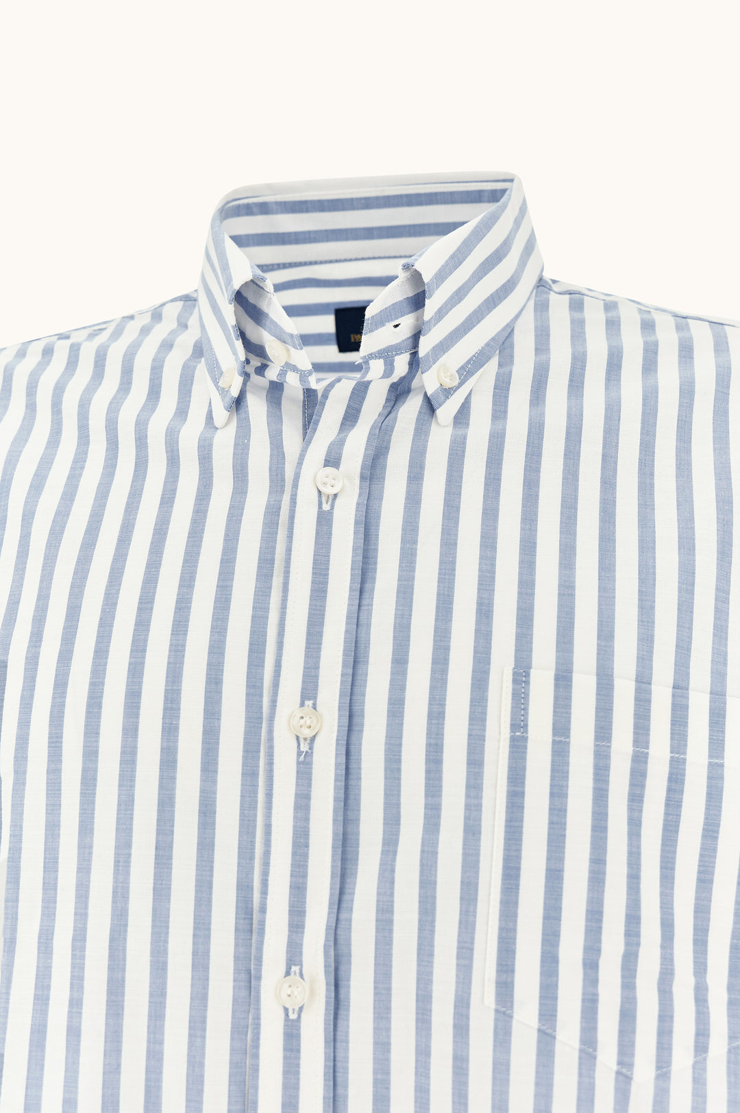 Paul &amp; Shark Soffio Oxford-Hemd aus Baumwolle mit: Blau/Weiß – Detailansicht