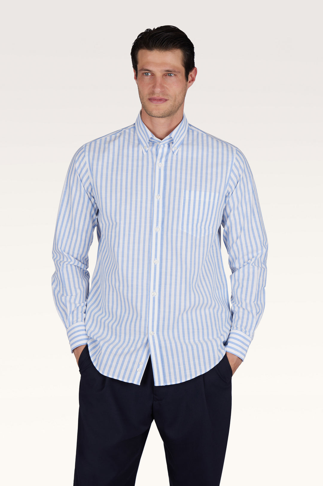 Paul &amp; Shark Soffio Oxford-Hemd aus Baumwolle mit: Blau/Weiß