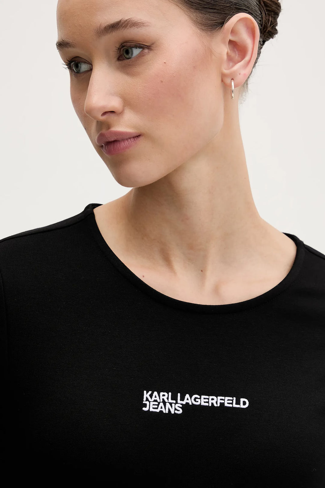 Robe en jersey Karl Lagerfeld: Noir – autre vue