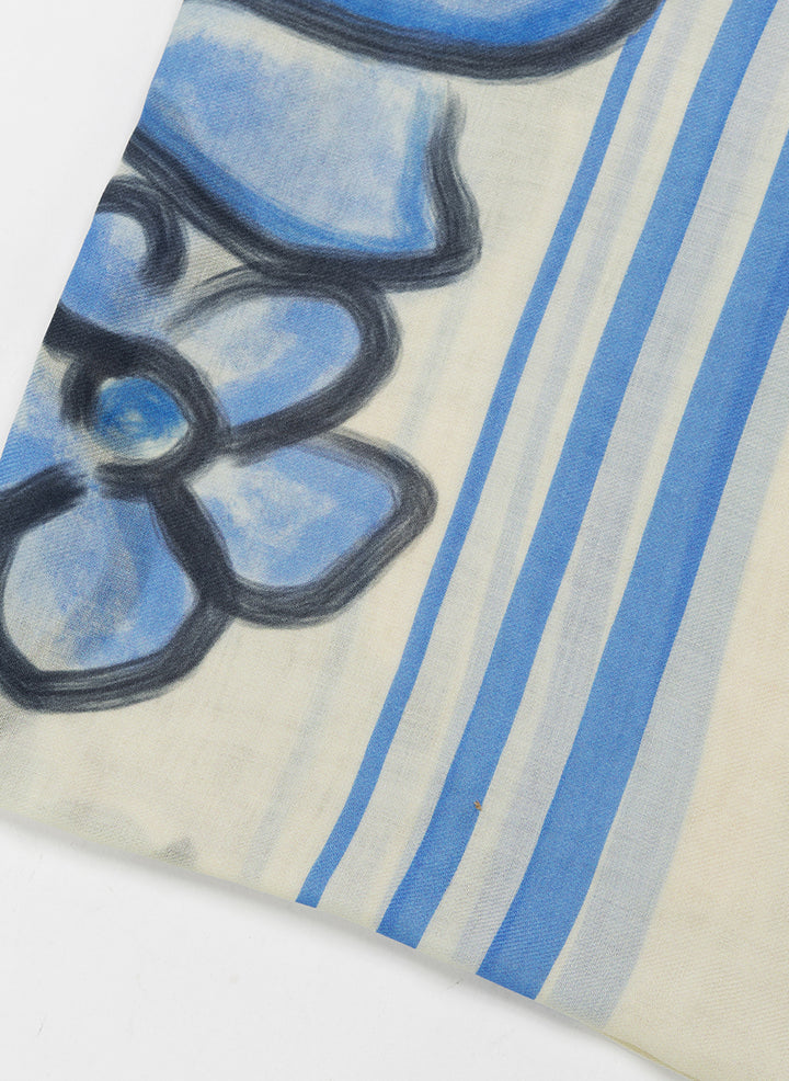 Estola de modal estampada PennyBlack: Blue Flower – vista alternativa