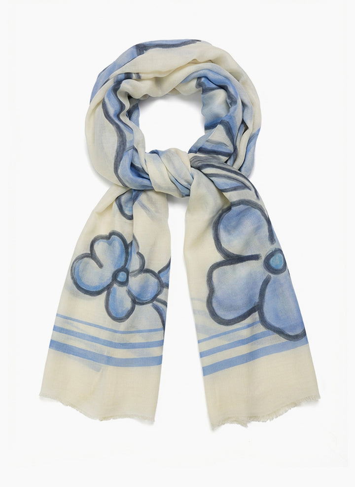 Estola de modal estampada PennyBlack: Blue Flower