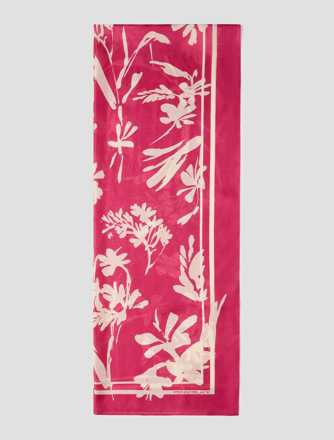 Estola de seda jacquard PennyBlack: Fucsia