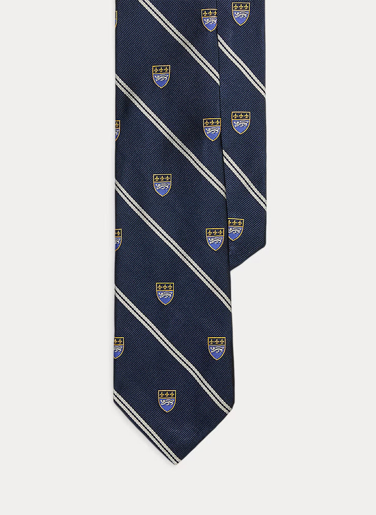 Γραβάτα Club από ριγέ μετάξι Ralph Lauren: Μπλε ναυτικό