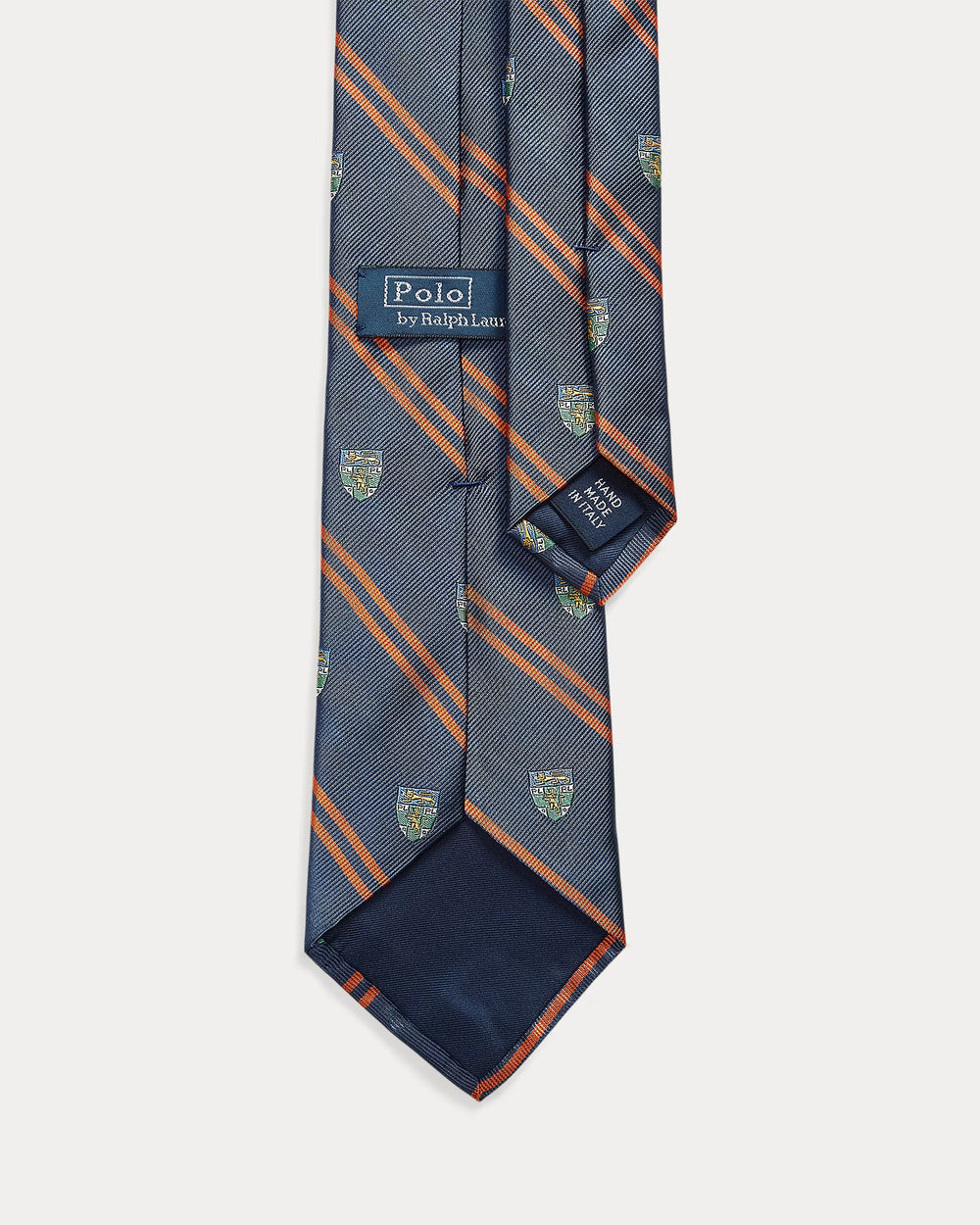 Γραβάτα Ralph Lauren από ριγέ μετάξι Repp Club: Μπλε – εναλλακτική όψη