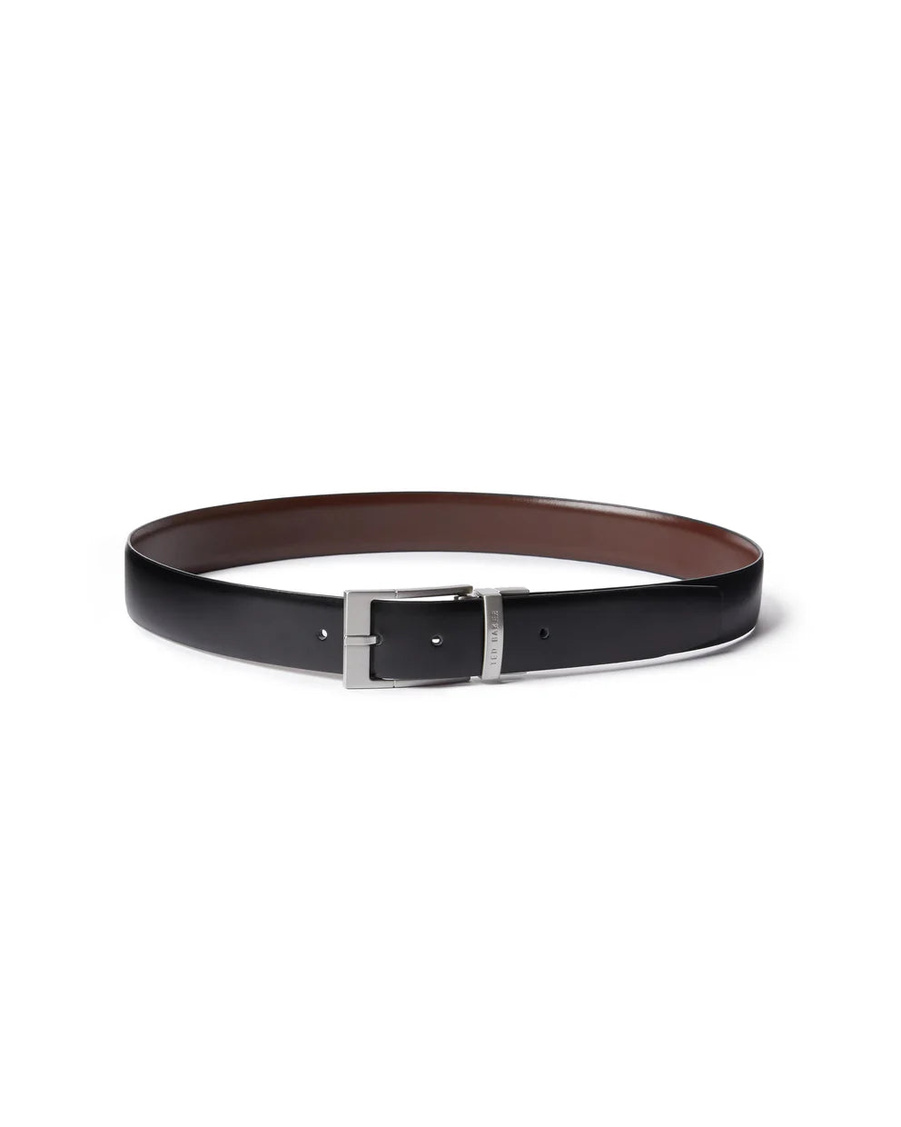 Διπλής όψης δερμάτινη ζώνη Ted Baker Connary: Μαύρο/Καφέ – εναλλακτική όψη
