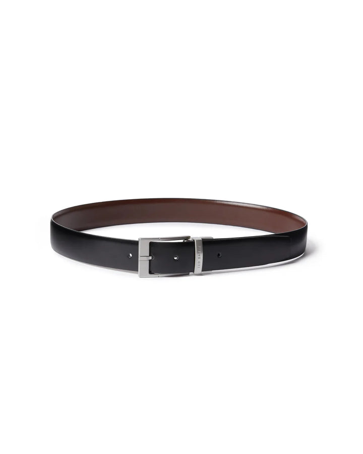Διπλής όψης δερμάτινη ζώνη Ted Baker Connary: Μαύρο/Καφέ – εναλλακτική όψη