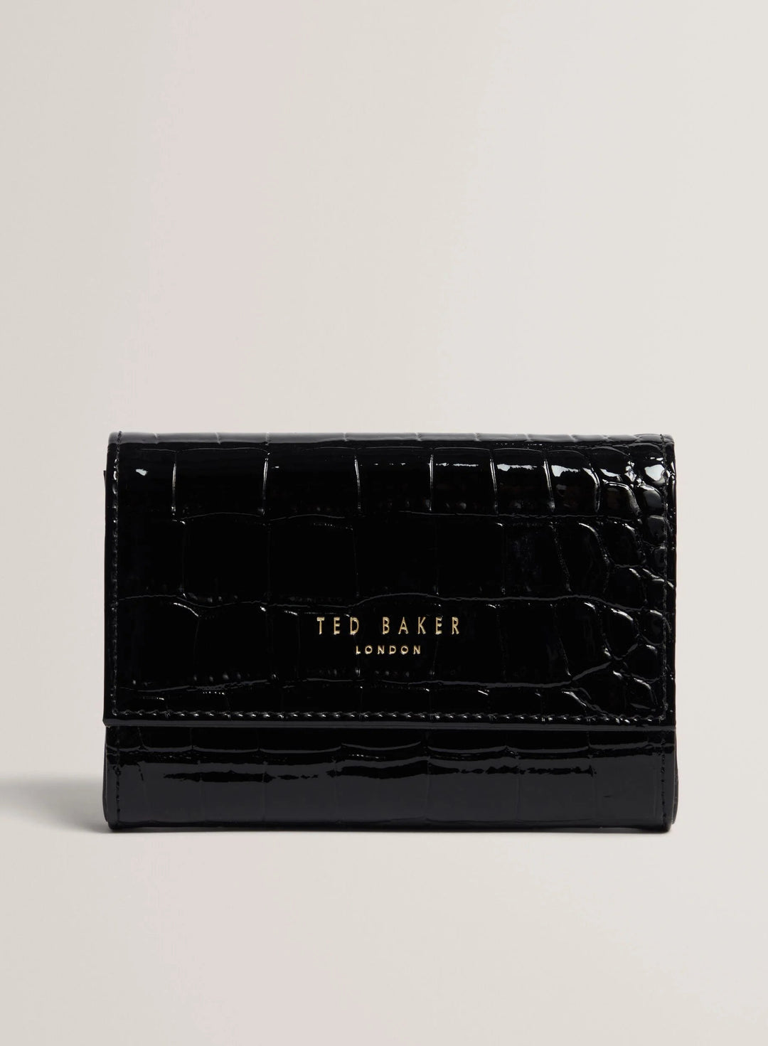 Μικρό πορτοφόλι Ted Baker Valliaa με εφέ κροκό: Μαύρο