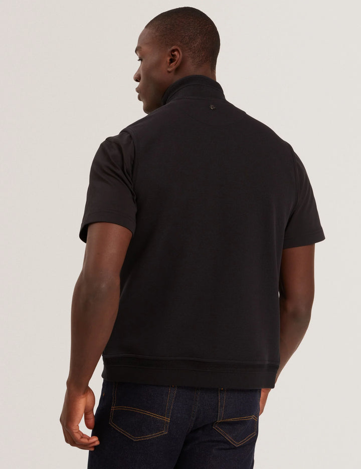 Gilet zippé à col cheminée et devant matelassé Ted Baker: Noir – autre vue