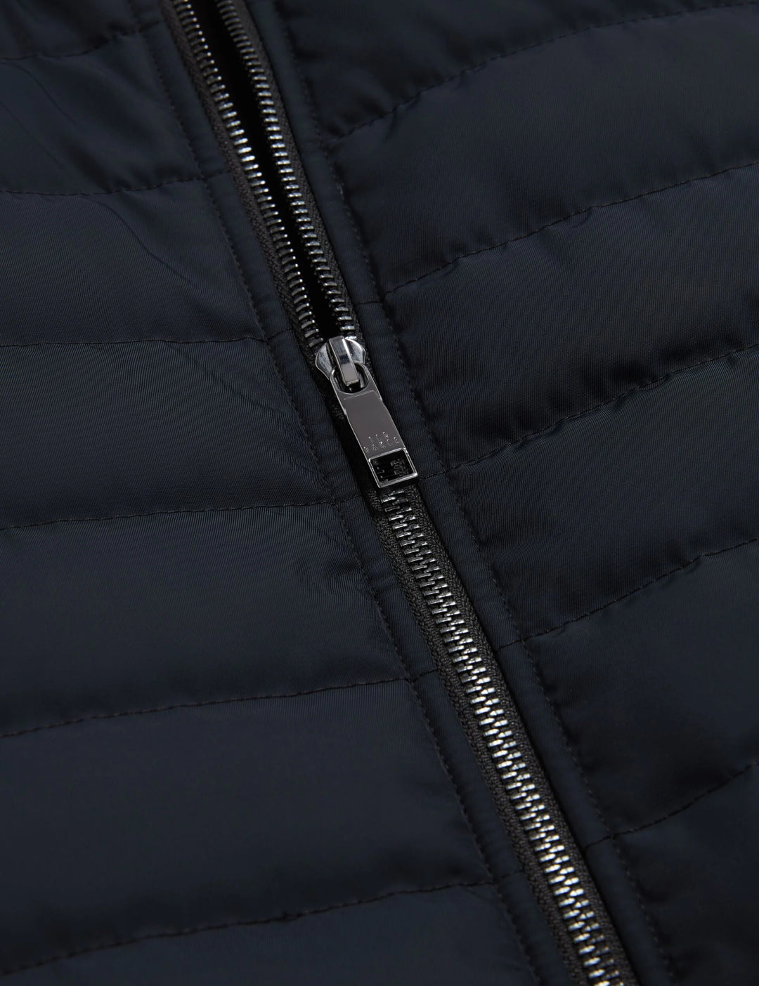 Gilet zippé à col cheminée et devant matelassé Ted: Bleu marine – autre vue