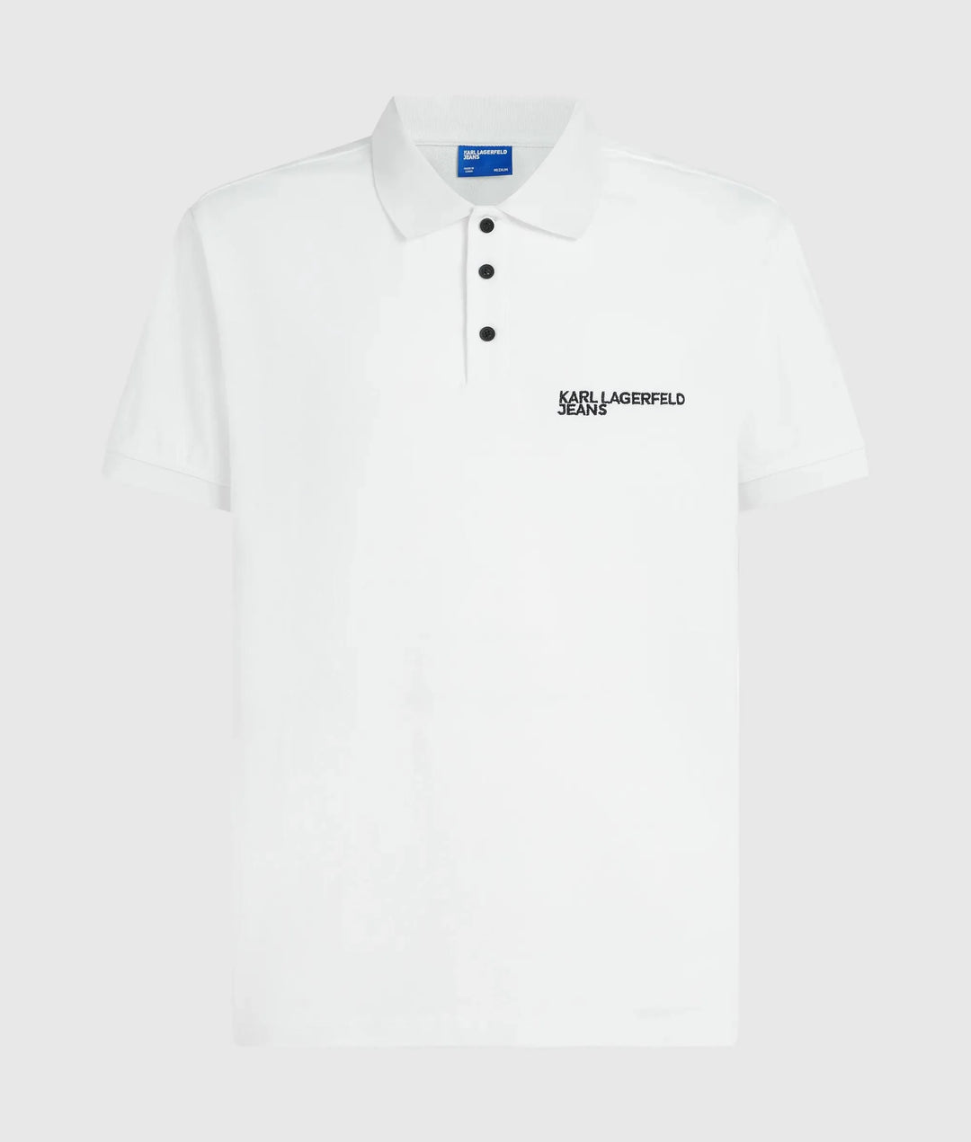 Polo de hombre con el logotipo de Karl Lagerfeld: Blanco – vista alternativa