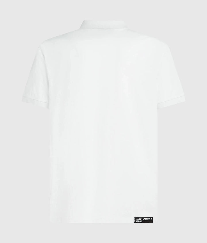 Polo de hombre con el logotipo de Karl Lagerfeld: Blanco – vista alternativa