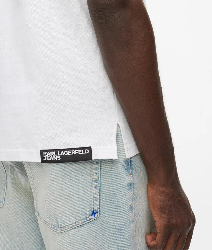 Polo de hombre con el logotipo de Karl Lagerfeld: Blanco – vista alternativa