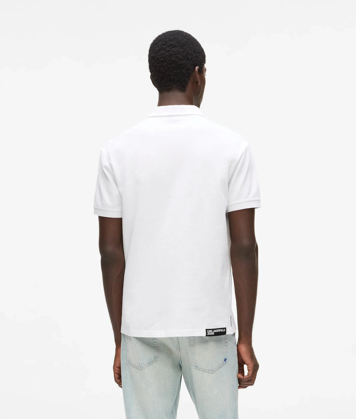 Polo de hombre con el logotipo de Karl Lagerfeld: Blanco – vista alternativa