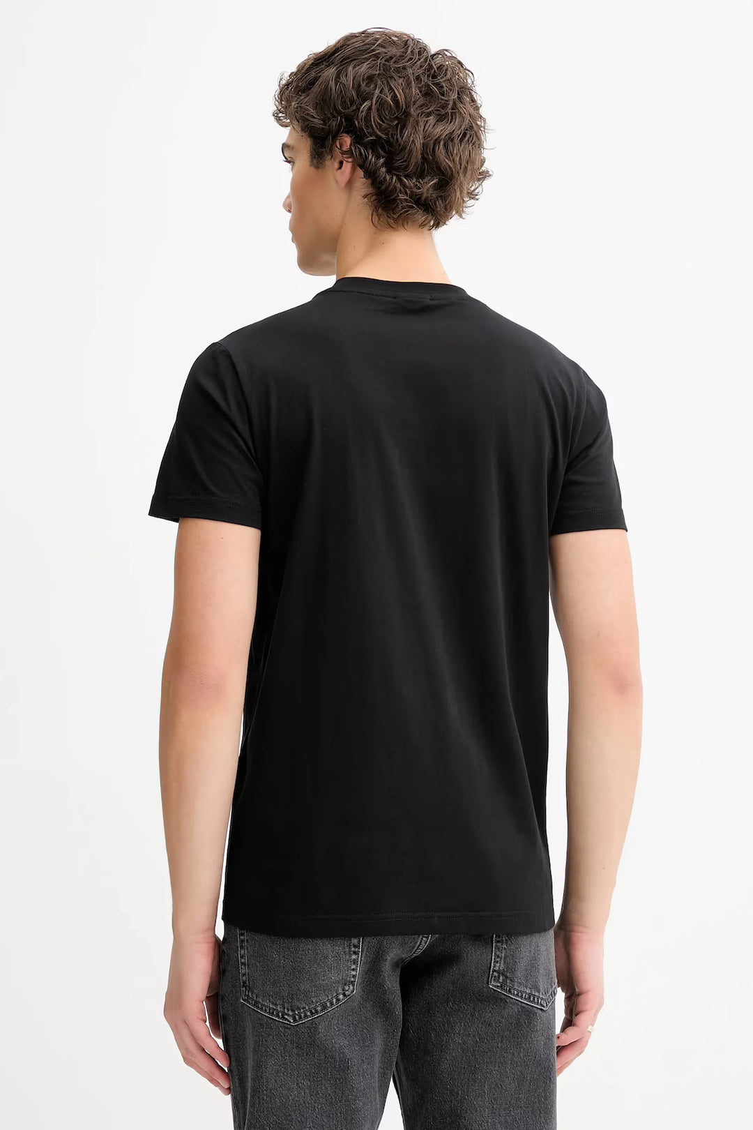 Karl Lagerfeld Slim-Fit Reflection Herren-T-Shirt: Schwarz – alternative Ansicht