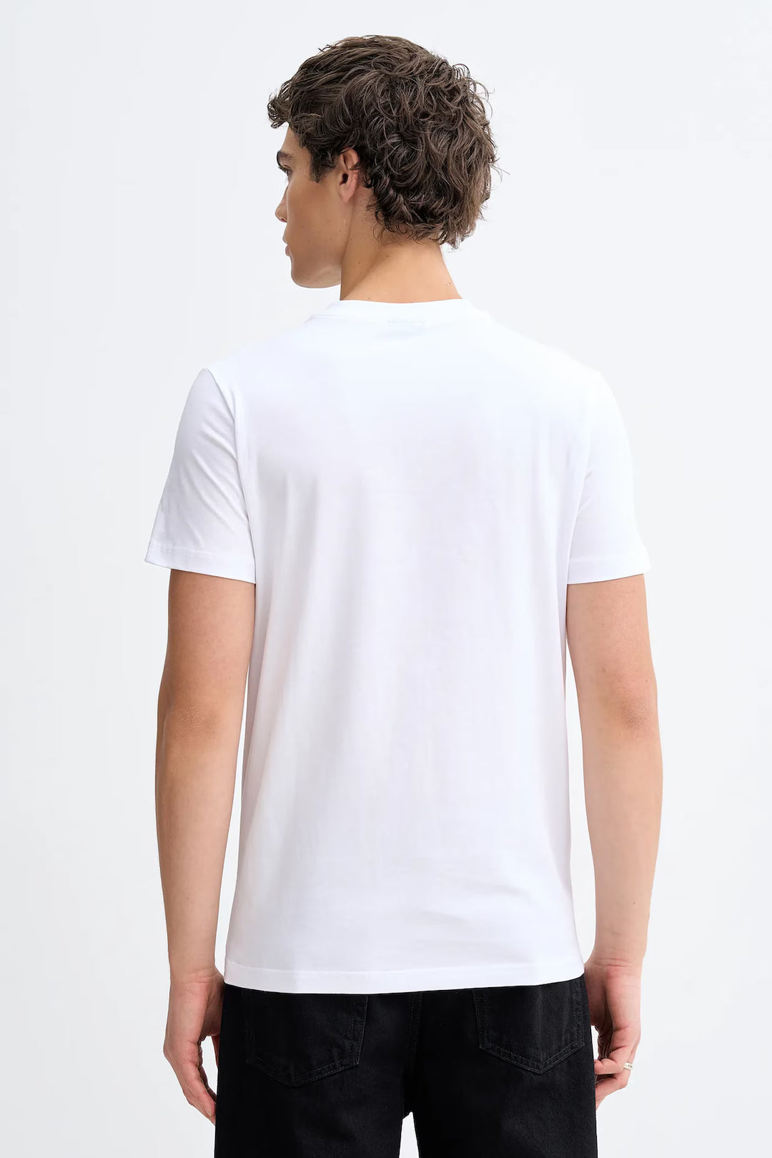Karl Lagerfeld Slim-Fit Reflection Herren-T-Shirt: Weiß – alternative Ansicht