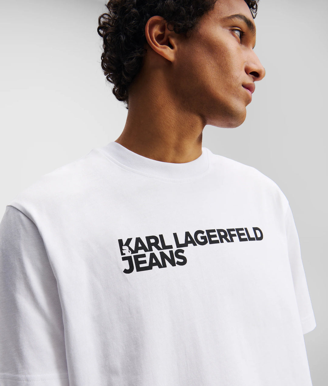 Camiseta de hombre con el logotipo clásico de Karl: Blanca – vista alternativa