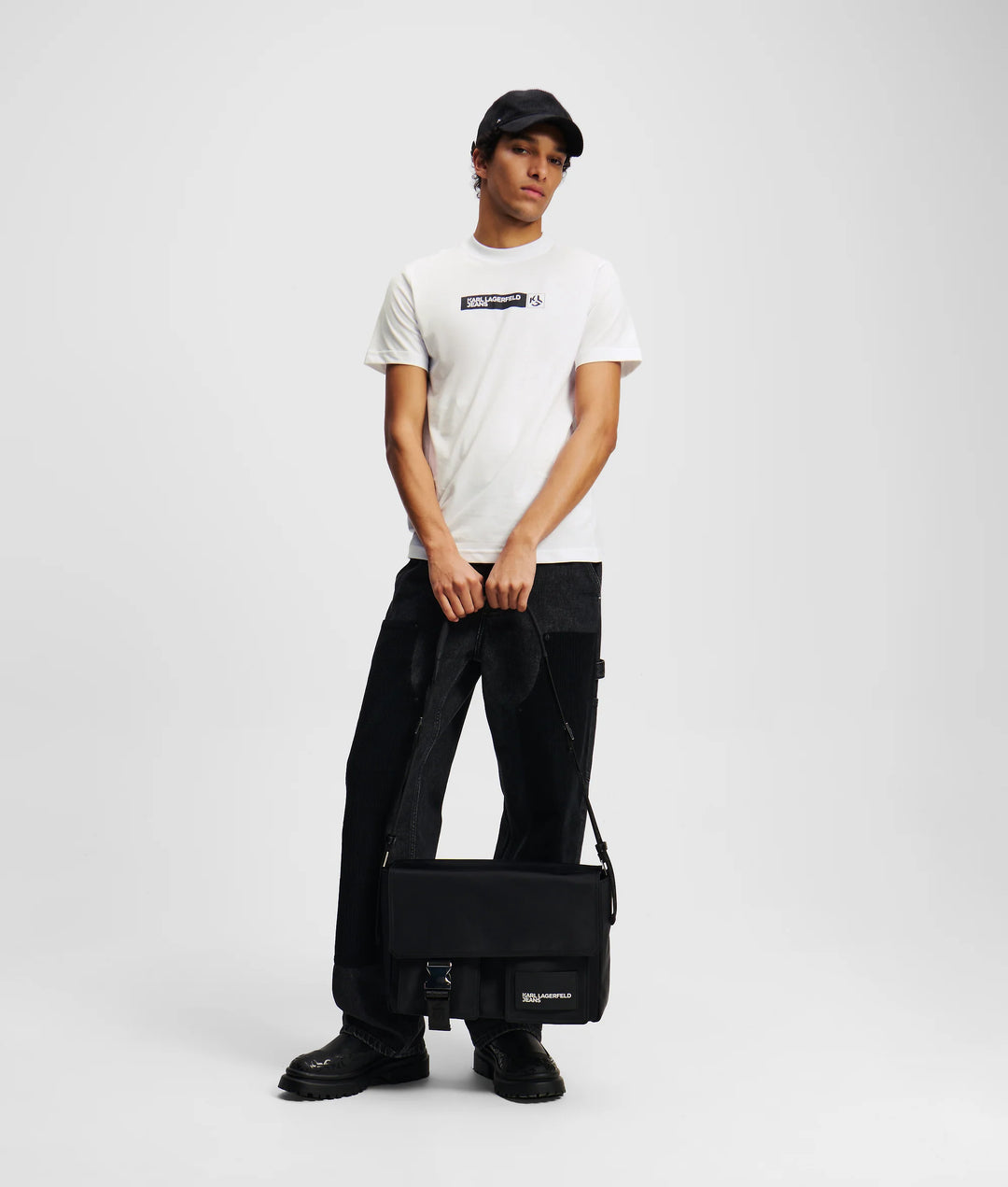 Camiseta de hombre Karl Lagerfeld de Slim Fit: Blanca – vista alternativa