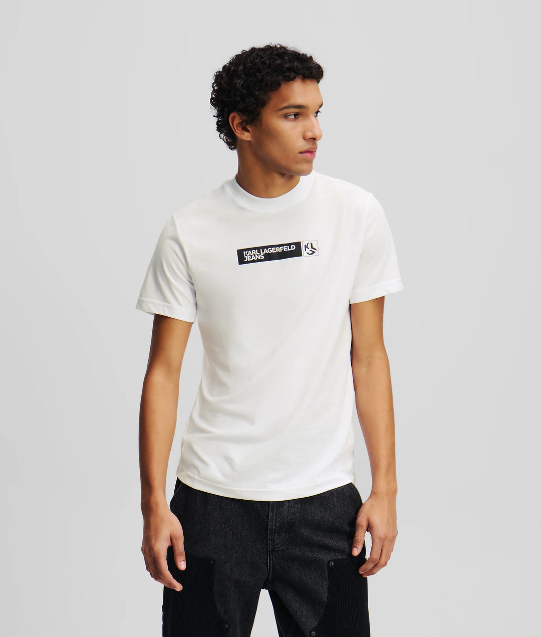 Camiseta de hombre Karl Lagerfeld de Slim Fit: Blanca