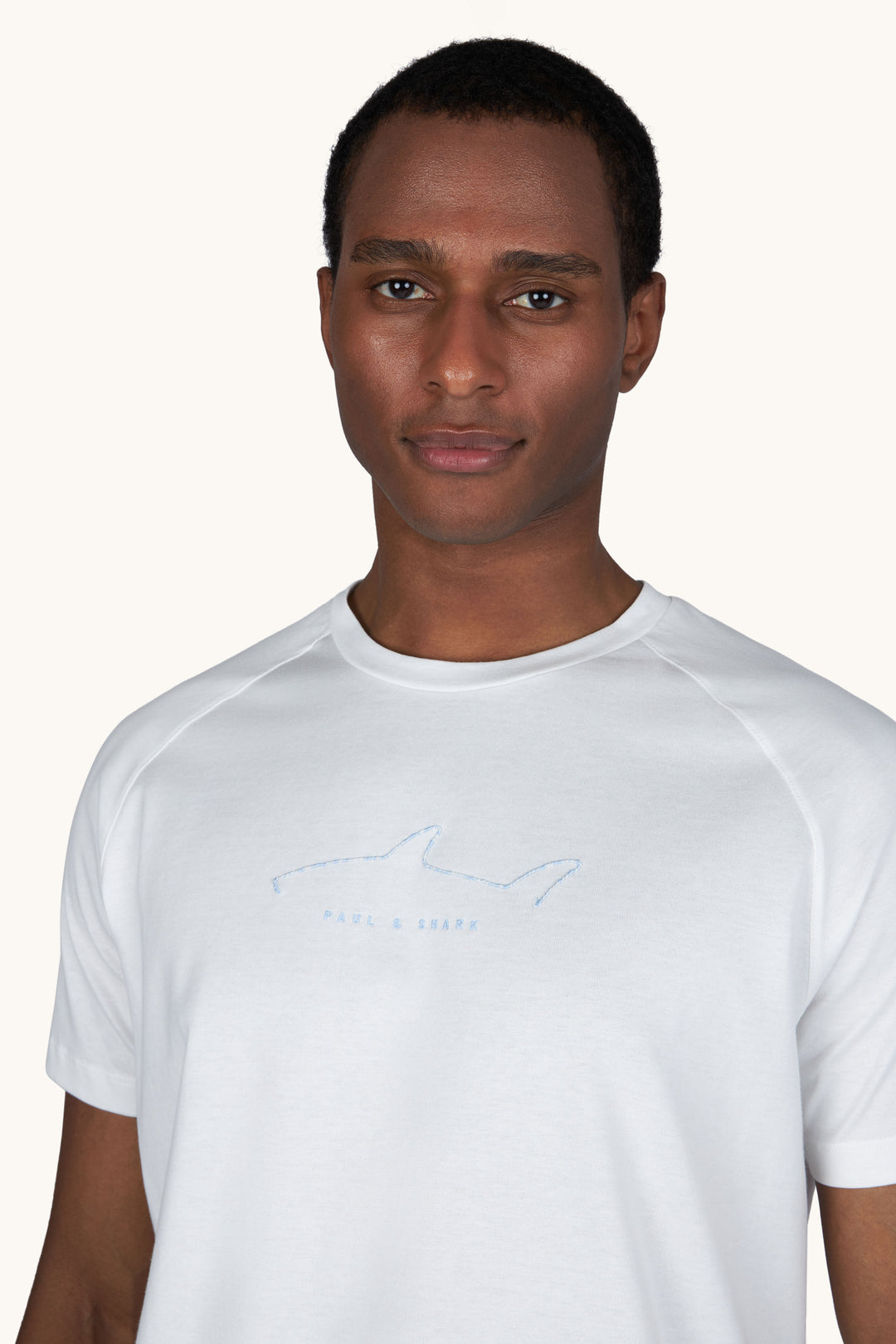 T-shirt en jersey de coton léger Paul &amp; Shark: Blanc – autre vue