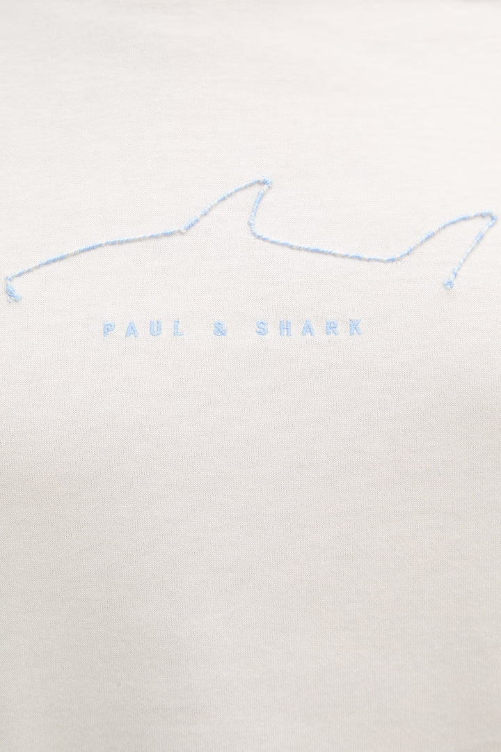 T-shirt en jersey de coton léger Paul &amp; Shark: Blanc – autre vue
