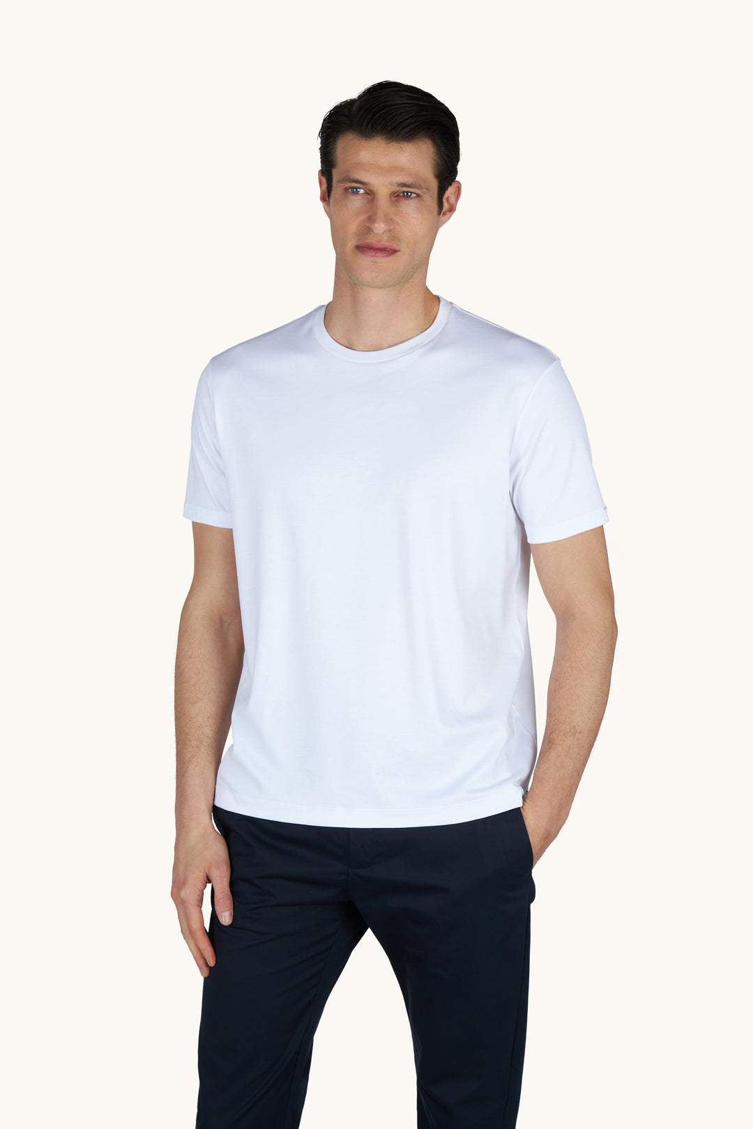 Paul &amp; Shark T-Shirt aus extrafeiner Supima®-Baumwolle: Weiß