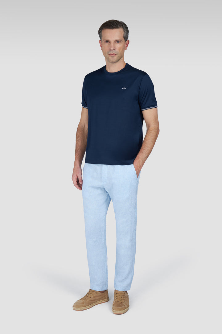 Paul &amp; Shark T-Shirt aus doppelt merzerisierter: Marineblau – alternative Ansicht