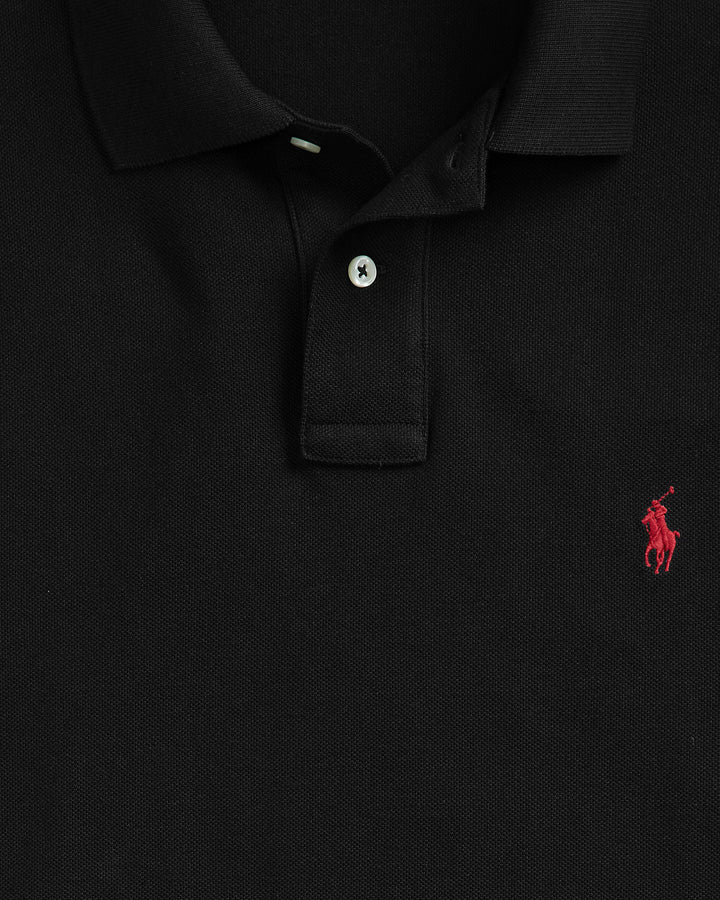 拉尔夫·劳伦 经典网眼Polo衫，黑色 – 其他角度