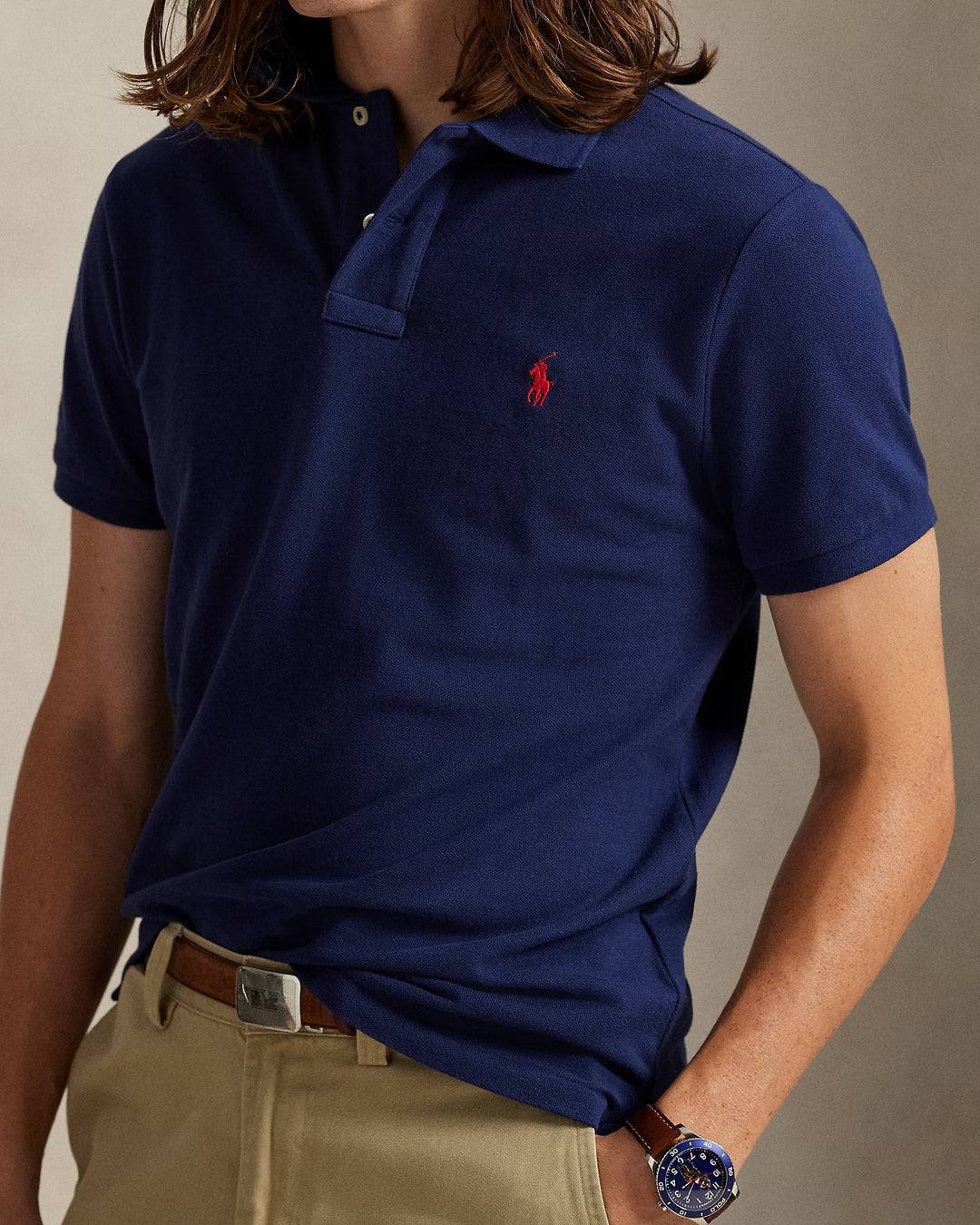 Ralph Lauren: el emblemático polo de malla: Newport Navy – vista alternativa