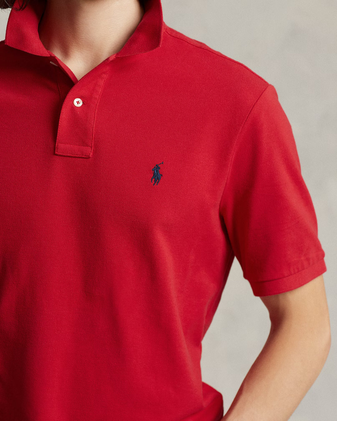 Ralph Lauren: Το εμβληματικό πόλο με πλέξη Polo: Κόκκινο – εναλλακτική όψη