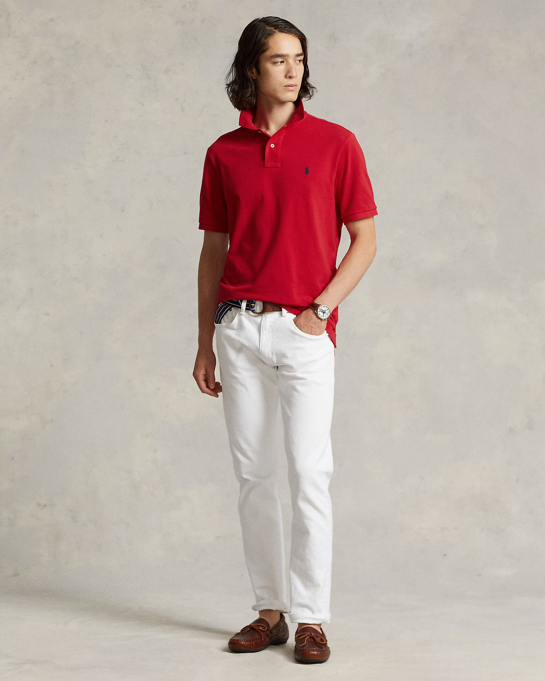 Ralph Lauren: Το εμβληματικό πόλο με πλέξη Polo: Κόκκινο – εναλλακτική όψη