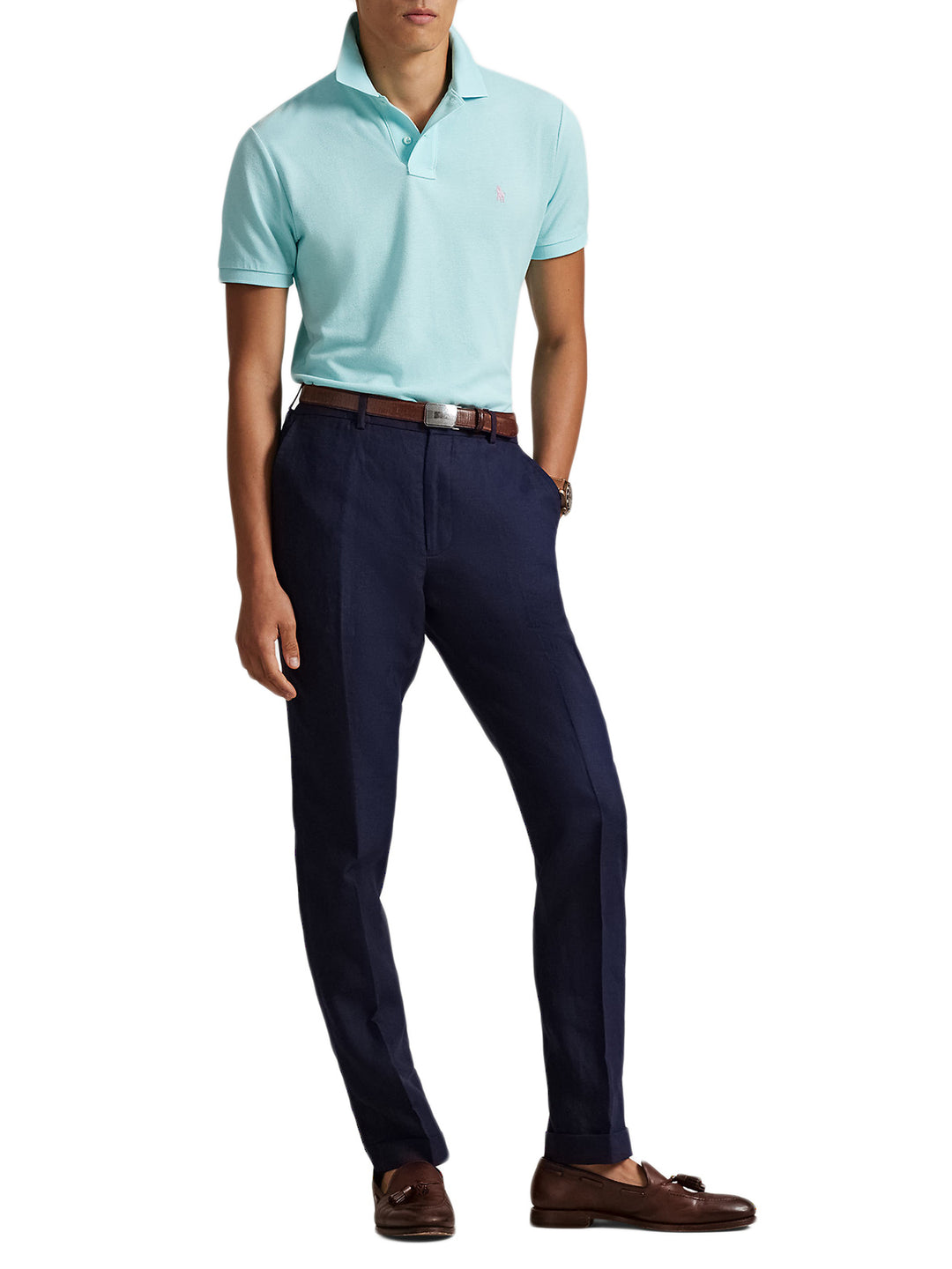 Ralph Lauren 经典网眼Polo衫，New Aqua – 其他角度