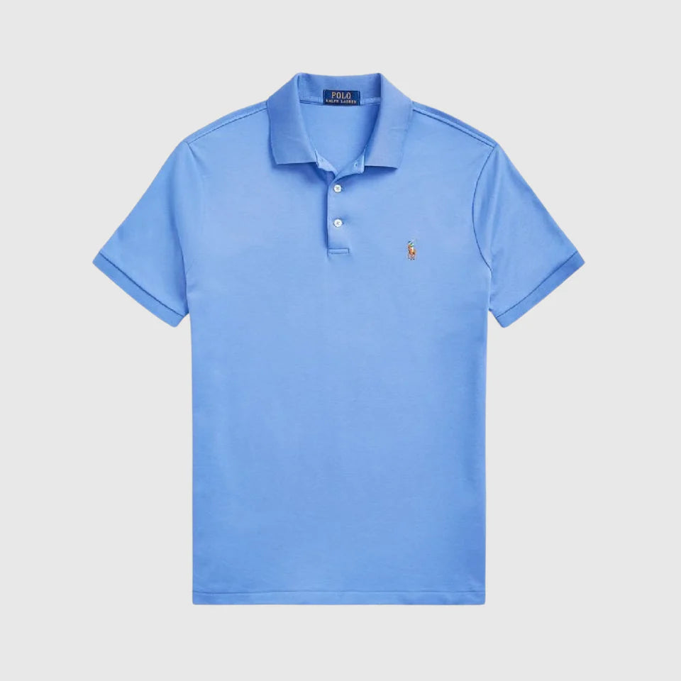Ralph Lauren Custom Polohemd aus weichem Custom-Slim-Fit: Himmelblau – alternative Ansicht