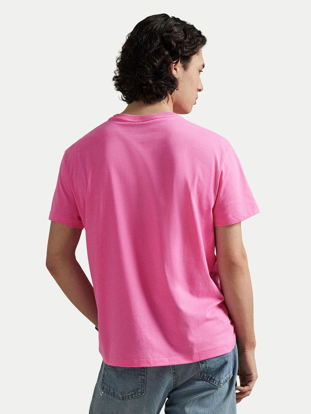 Μπλούζα με στρογγυλό λαιμό από τζέρσεϊ Ralph Lauren Custom: Baja Pink – εναλλακτική όψη
