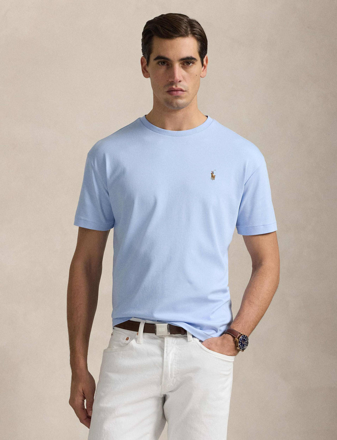 Μπλούζα Ralph Lauren Custom από μαλακό βαμβακερό Custom: Office Blue