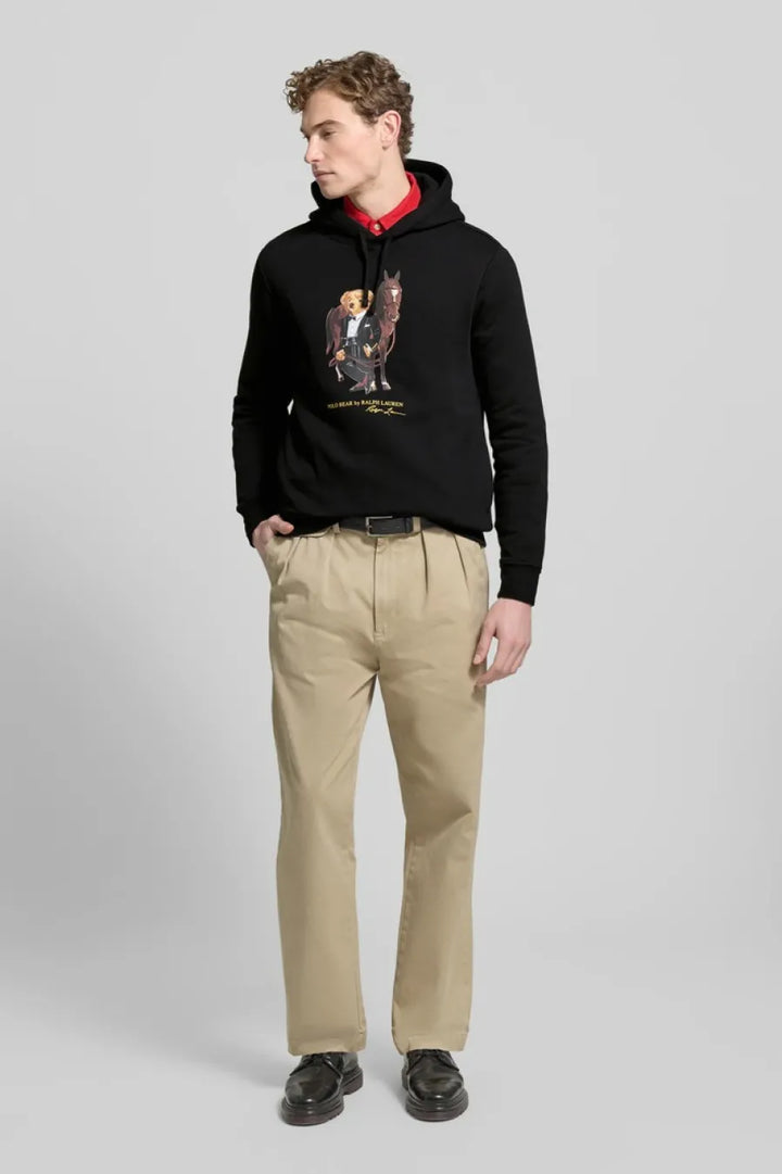 拉夫·劳伦 Polo Bear 抓绒连帽衫，黑色 – 其他角度