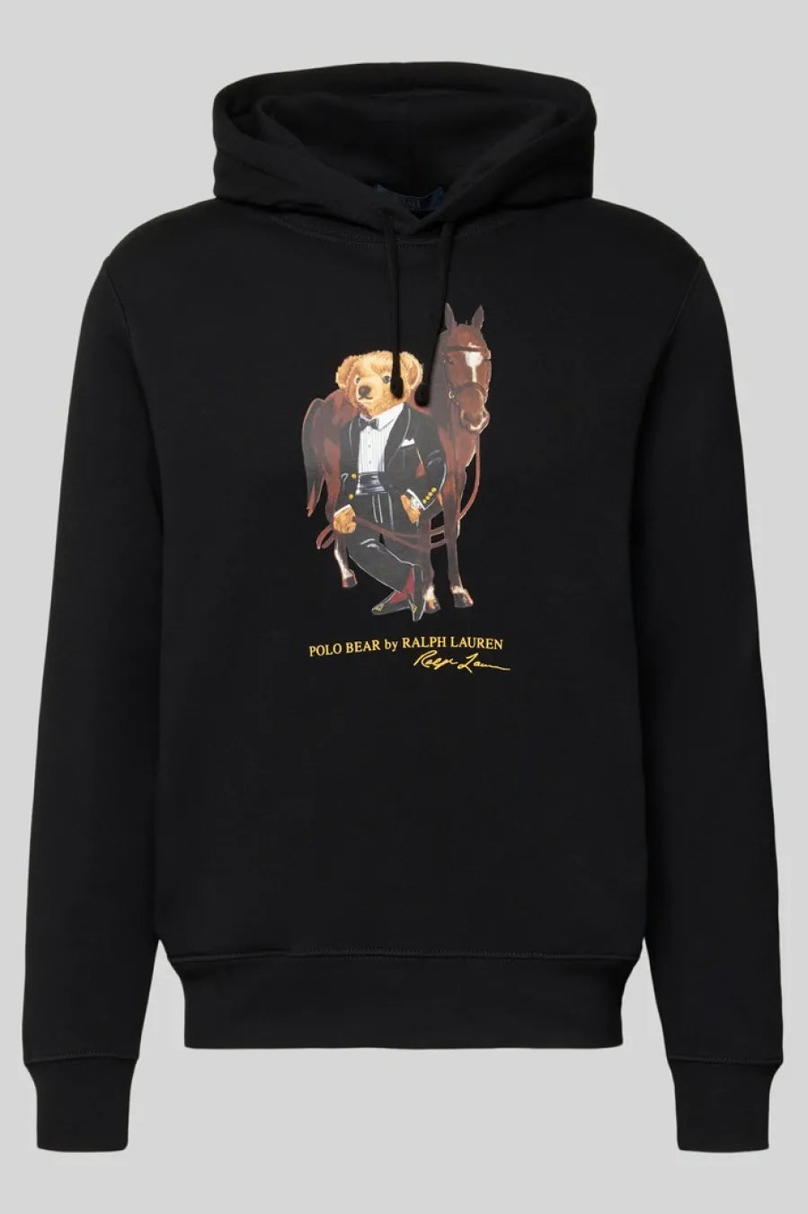 拉夫·劳伦 Polo Bear 抓绒连帽衫，黑色 – 其他角度