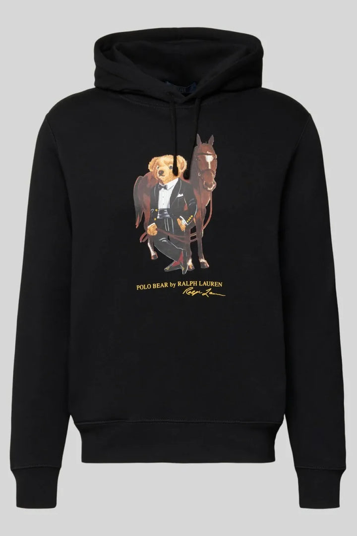 拉夫·劳伦 Polo Bear 抓绒连帽衫，黑色 – 其他角度