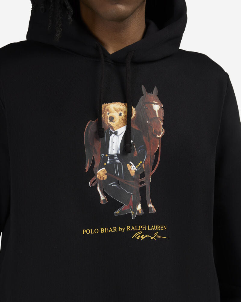 拉夫·劳伦 Polo Bear 抓绒连帽衫，黑色 – 其他角度
