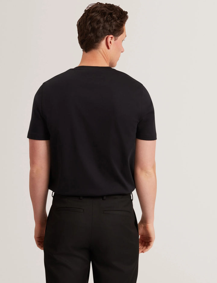 Ted Baker Konrad 柔软触感圆领T恤，黑色 – 其他角度