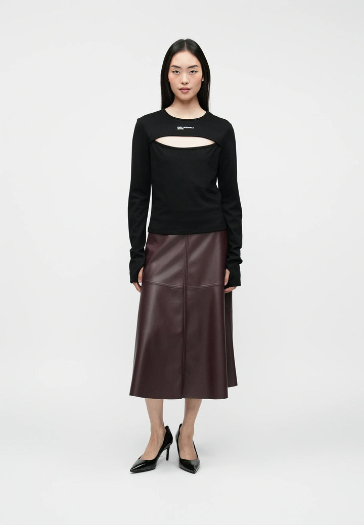 Haut pour femme Karl Lagerfeld Milano à découpes: Noir – autre vue