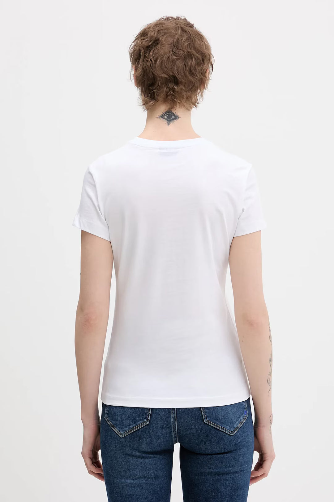 Karl Lagerfeld Slim-Fit Reflection Damen-T-Shirt | Weiß – alternative Produktansicht 3