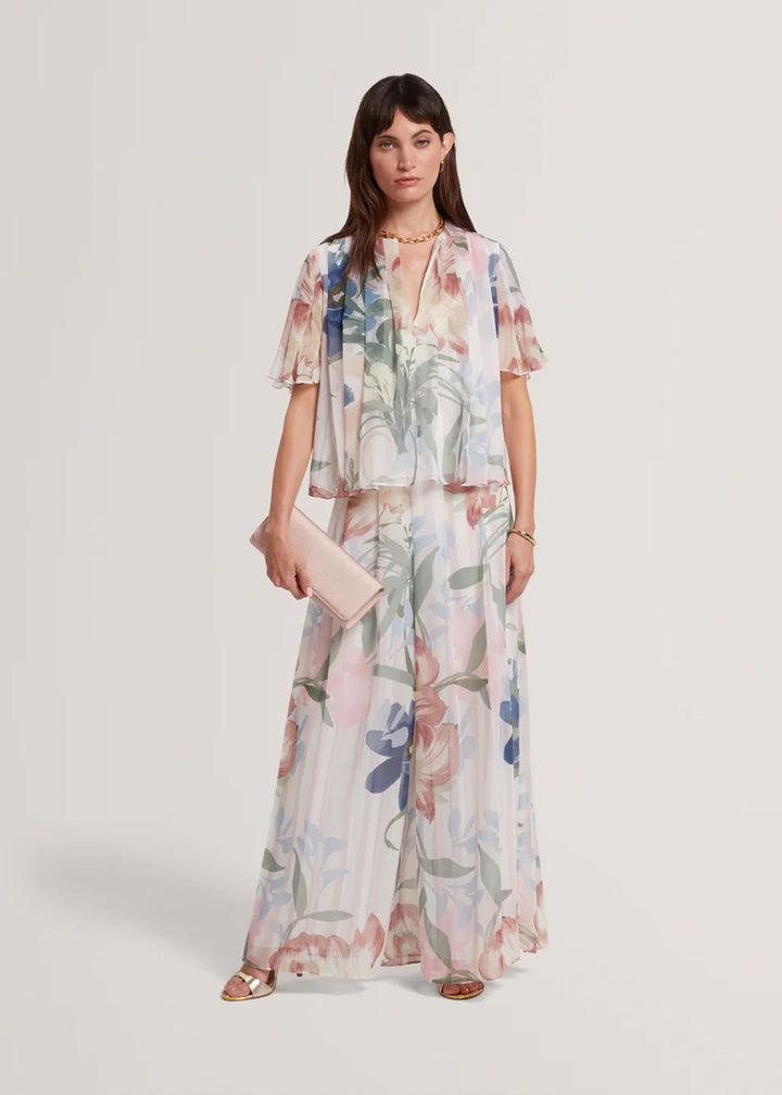 Ted Baker πλισέ μπλούζα Angel με λουλουδάτο σχέδιο: Ροζ – εναλλακτική όψη