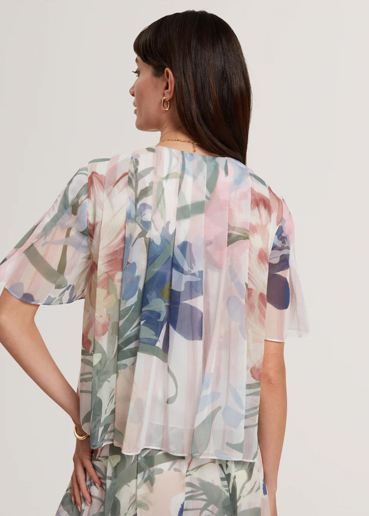 Ted Baker πλισέ μπλούζα Angel με λουλουδάτο σχέδιο: Ροζ – εναλλακτική όψη