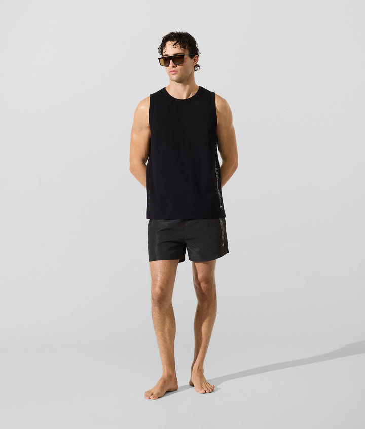 Karl Lagerfeld Ikon Metallic Boardshorts: Schwarz – alternative Ansicht