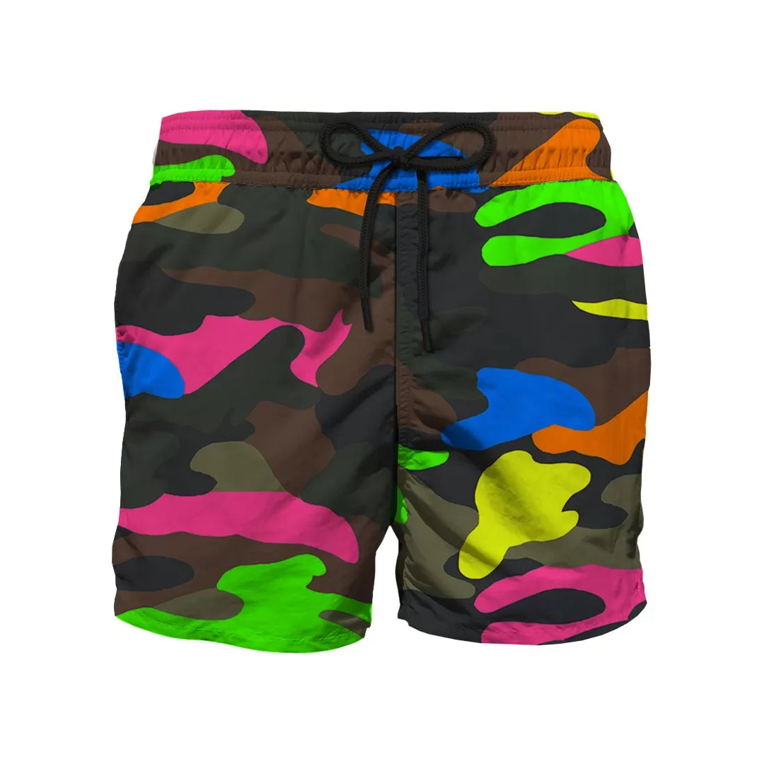 شورت سباحة MC2 Saint Barth Comfort Light: Multi Fluo