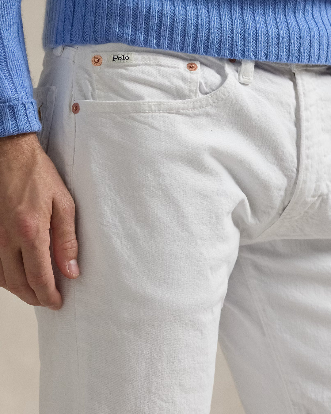 Τζιν Ralph Lauren Sullivan Slim με Polo Pony: Λευκό – εναλλακτική όψη